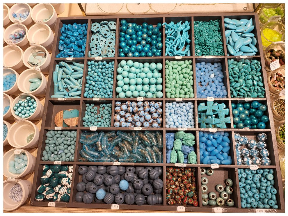 Bleu en turquoise